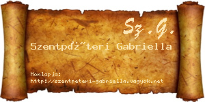 Szentpéteri Gabriella névjegykártya