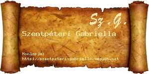 Szentpéteri Gabriella névjegykártya
