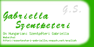 gabriella szentpeteri business card
